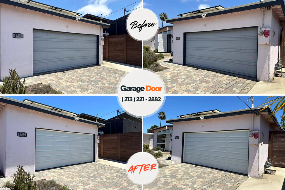 Before and after: garage door repair Moriarty, NM